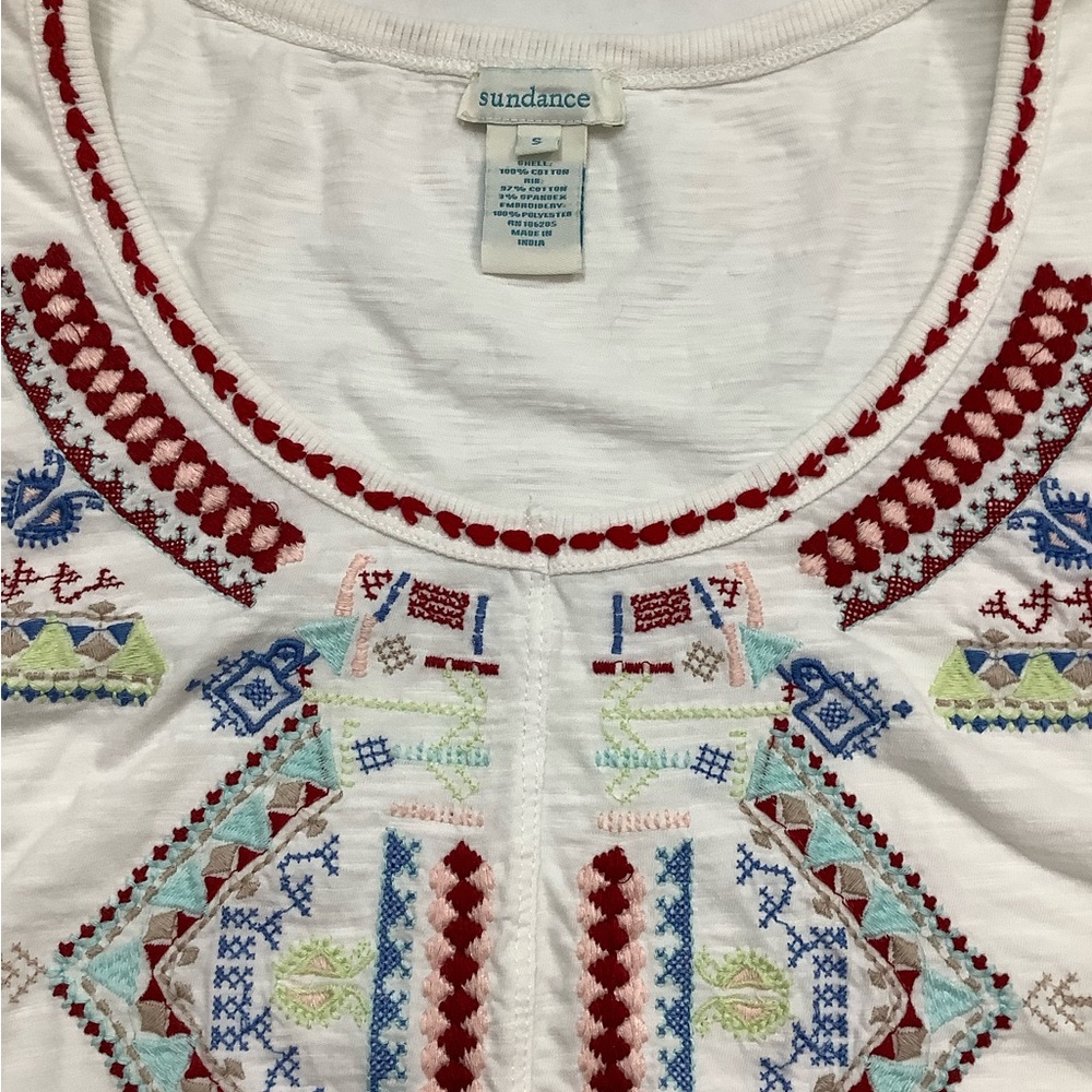 Sundance Brighter Days Embroidered Top White - Picture 6 of 9